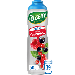 TEISSEIRE Sirop Grenadine Zéro Sucre