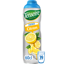 TEISSEIRE Sirop Citron Zéro Sucres