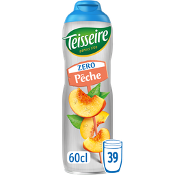 TEISSEIRE Sirop Pêche Zéro Sucres