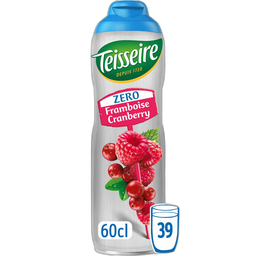 TEISSEIRE Sirop de framboise zéro sucre 60cl