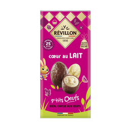 REVILLON CHOCOLATIER Petits oeufs coeur au chocolat au lait REVILLON, sachet 200g