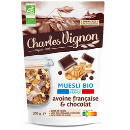 CHARLES VIGNON Muesli avoine chocolat Bio 350 g