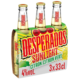 DESPERADOS Bière Aromatisée Citron et Citron Vert Sunlight 4%