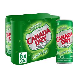 CANADA DRY Ginger Flavored Sparkling Drink 6 x 33 cl