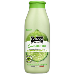 COTTAGE Shampoing Cure Detox Citron vert BIO et Kératine Végétale 97% d'ingrédients naturels 250 ml