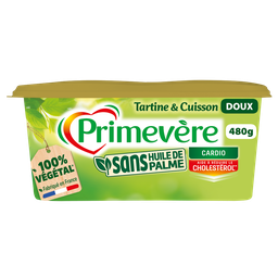 PRIMEVERE Margarine doux sans huile de palme 63% MG 480 g