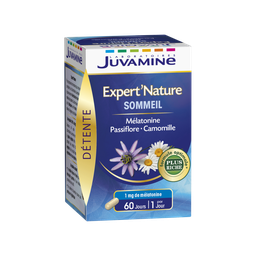 JUVAMINE Expert Sommeil Réparateur Melatonina Pasiflora Manzanilla 60 cápsulas 23g