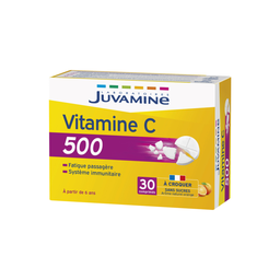 JUVAMINE Complemento Vitamina C 500 Sin Azúcar Aroma Natural Naranja 30 Comprimidos 64g