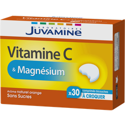 JUVAMINE Comprimidos Vitamina C y Magnesio masticables 30 comprimidos 68 g