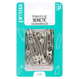 PRIMA Epingles de sûreté argent 36 épingles