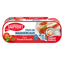 SAUPIQUET Filetes de cavala em molho de tomate e manjericão 226 g