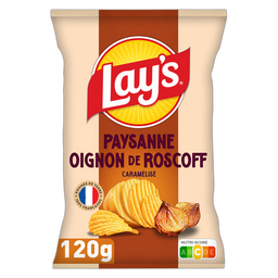 LAY'S Chips paysannes saveur oignons de roscoff caramélisés 120 g