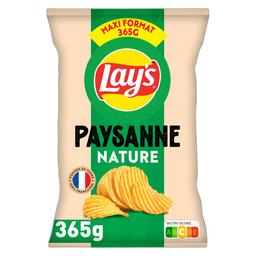 LAY'S Chips Recette Paysanne nature Maxi format refermable 365 g