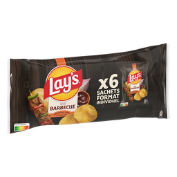 LAY'S Chips barbecue en individuel 6x27,5 g