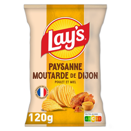 LAY'S Batatas Fritas Receita Camponesa Sabor Frango Mostarda de Dijon e Mel 120 g