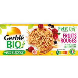 GERBLE BIO Biscuit petit'dej fruits rouges GERBLE BIO
