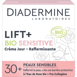 DIADERMINE Crème Jour Visage Peau Sensibles et Sèches Raffermissante Hydratante Pro-Collagène l'Eau Rose Bio Lift+ Sensitive 50 ml