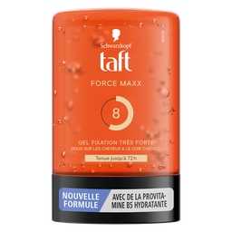 TAFT Gel coiffant Force Maxx Fixation Très Forte Tenue 72H