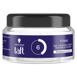 TAFT Gel coiffant Fixation Forte Résistance Humidité Effet Titane