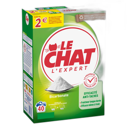 LE CHAT Lessive en poudre expert bicarbonate 40 lavages 2,4kg