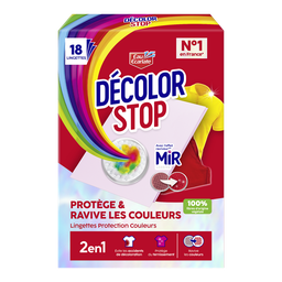 DECOLOR STOP Lingette Ravive Couleurs EAU ECARLATE x18 lingettes