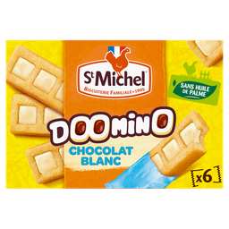 ST MICHEL Doomino Pasteles con cobertura de chocolate blanco 180 g