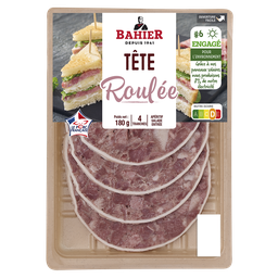 BAHIER Tête roulée 4 tranches 180g