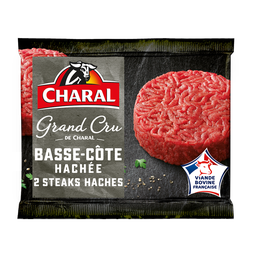 CHARAL Steak haché Basse côte Grand Cru - - 2x130g - 260g