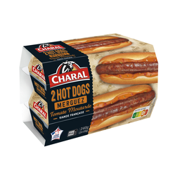 CHARAL Hot Dog Merguez Tomate Moutarde