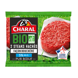 CHARAL Steaks Hachés 5% MG Façon Bouchère Bio