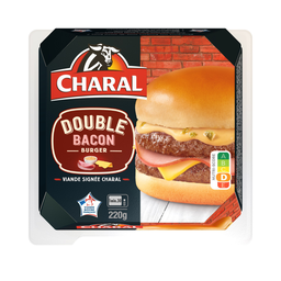 CHARAL Burger Double Bacon 220 g