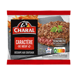 CHARAL Caractère de bœuf découpe aux couteaux 2x120 g
