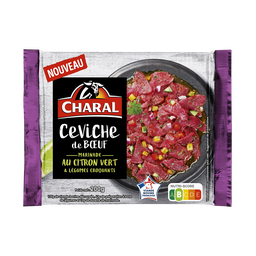 CHARAL Ceviche de BOEUF marinade citron vert et légumes croquants 200 g