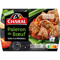 CHARAL Paleron de boeuf sauce la provençale 1 2 parts 250 g