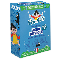 PAULETTE Nettoyant Ménager Multi-usages Détartrant Anticalcaire Acide Citrique Sans Parfum Ecocert 800 g