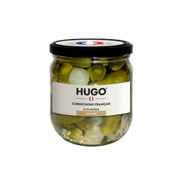 HUGO Cornichons Français au vinaigre et à l'échalote 42,5 cl