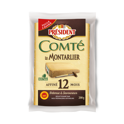 PRESIDENT Comté AOP 12 mois d'affinage Le Montarlier - 200g