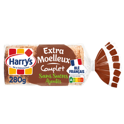 HARRYS Pain de mie complet extra moelleux sans sucres ajoutés