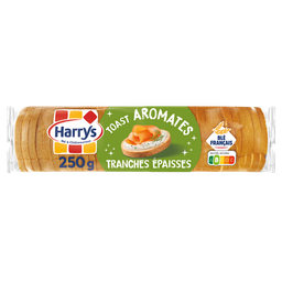 HARRYS Toast Pain de mie Aromates tranches épaisses - - 32 tranches 250g