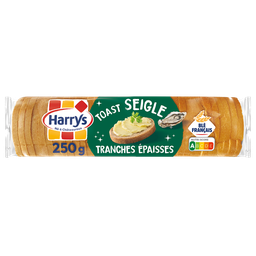 HARRYS Toast rond seigle tranches épaisses 250g