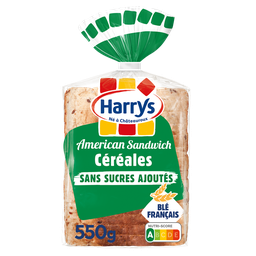HARRYS Pain de mie American sandwich 7 céréales sans sucres ajoutés sans additifs