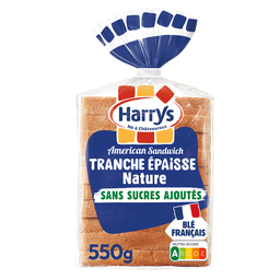HARRYS Pain de Mie Américain Sandwich Nature Tranches Epaisses