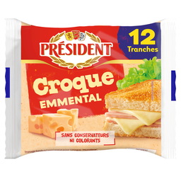 PRESIDENT Fromage En Tranches Croque Emmental