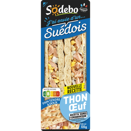SODEBO Sándwich Sueco Atún Tomates Marinados 135g