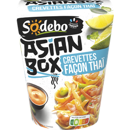 SODEBO Asian Box Nouilles aux Crevettes Façon Thaï
