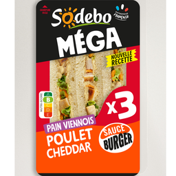 SODEBO Sandwich Club Pain Viennois Poulet Tandoori