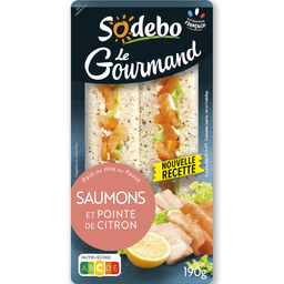 SODEBO Sandwichs club pain au pavot saumon pointe de citron