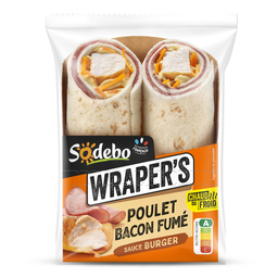 SODEBO Wrap poulet bacon cheddar burger