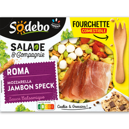 SODEBO Salade Roma Jambon Speck Crudités Mozzarella