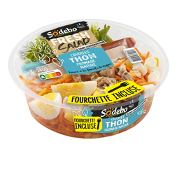 SODEBO Salade Thon crudités œuf fromage frais 240 g